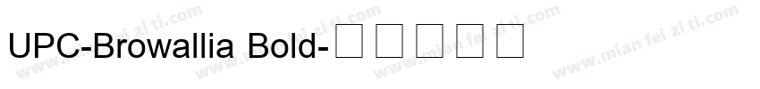 UPC-Browallia Bold字体转换